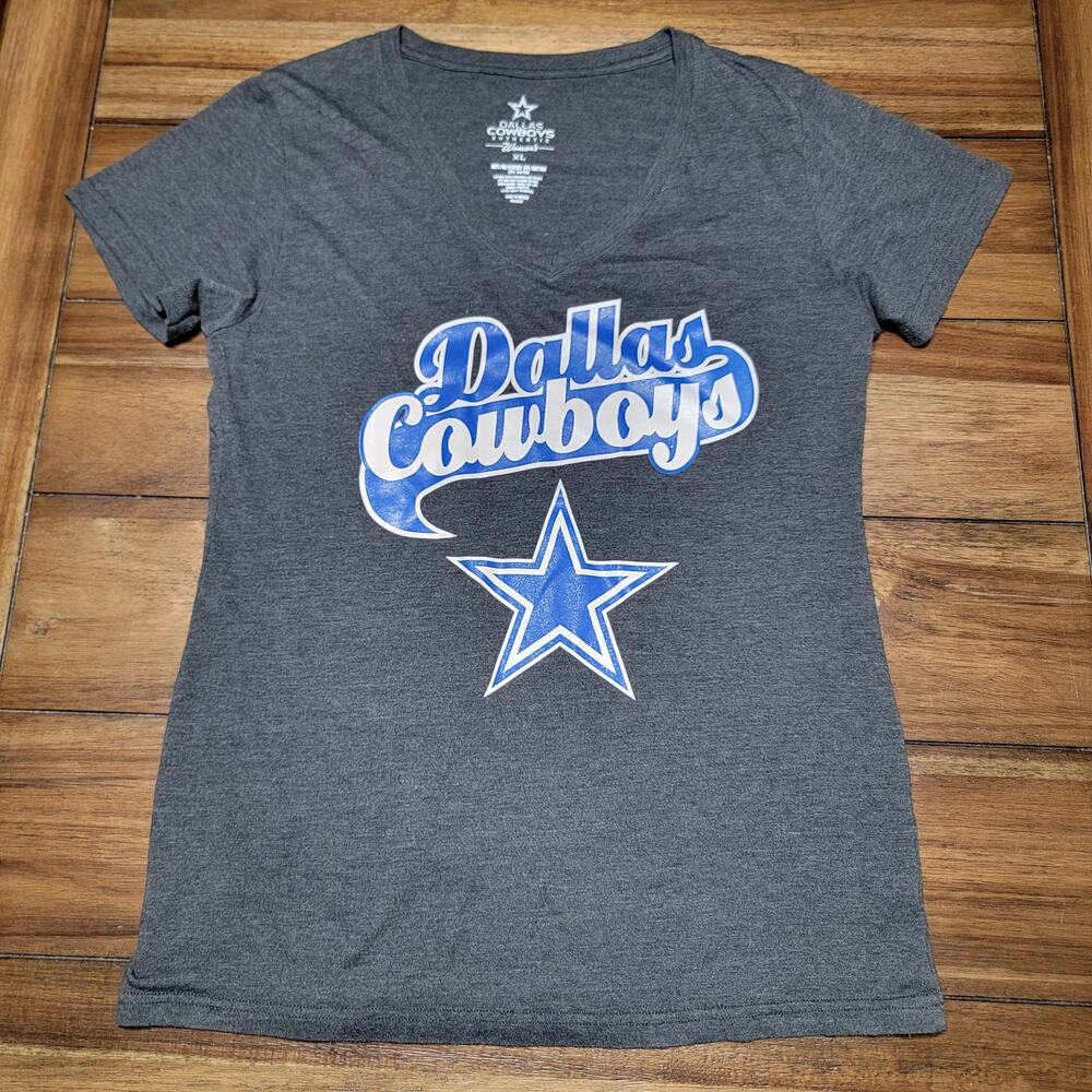 Dallas Cowboys Authentic Women's V-Neck Tee - Size XL